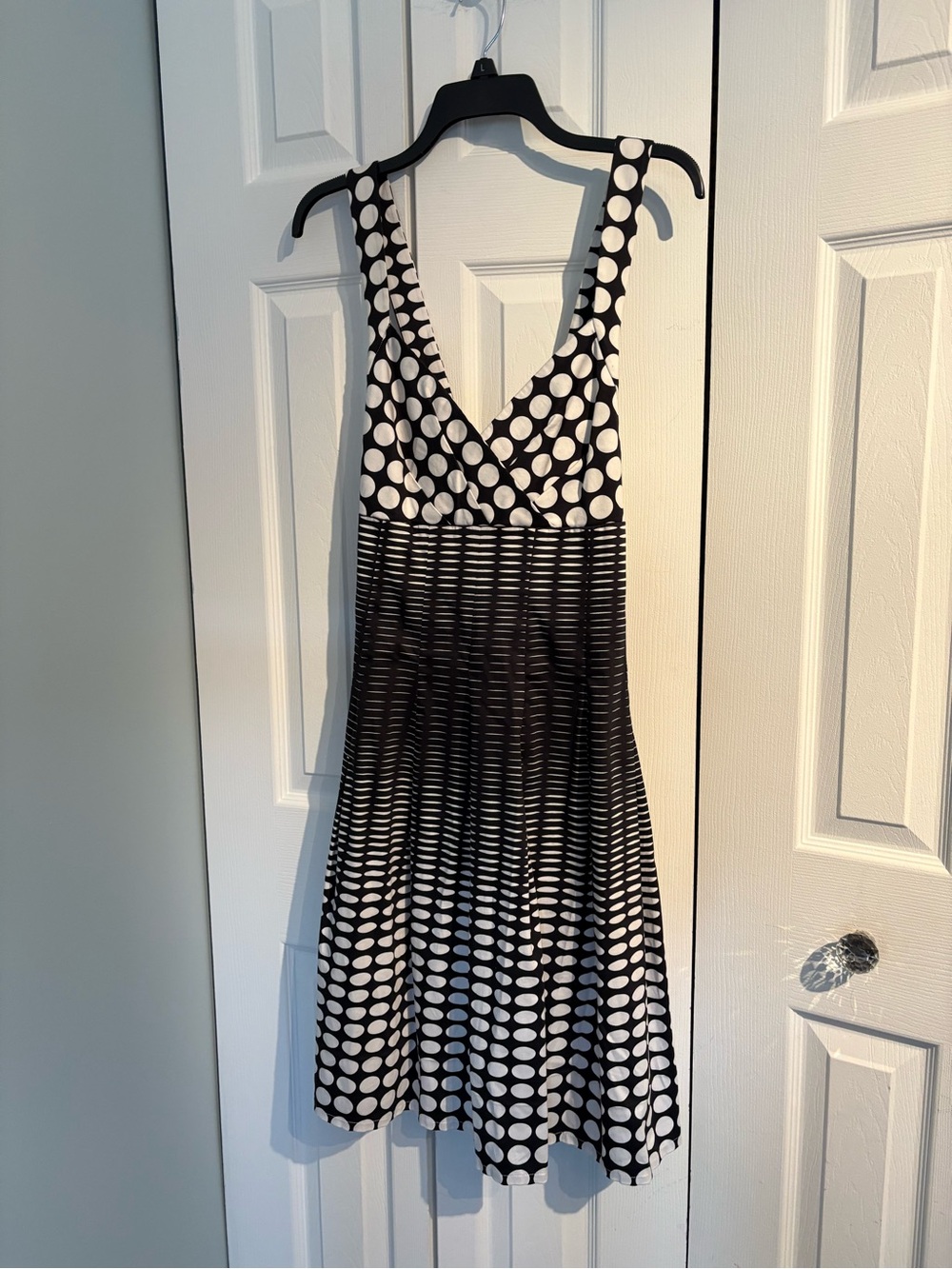 Calvin Klein Black and White Polka Dot Mini Dress